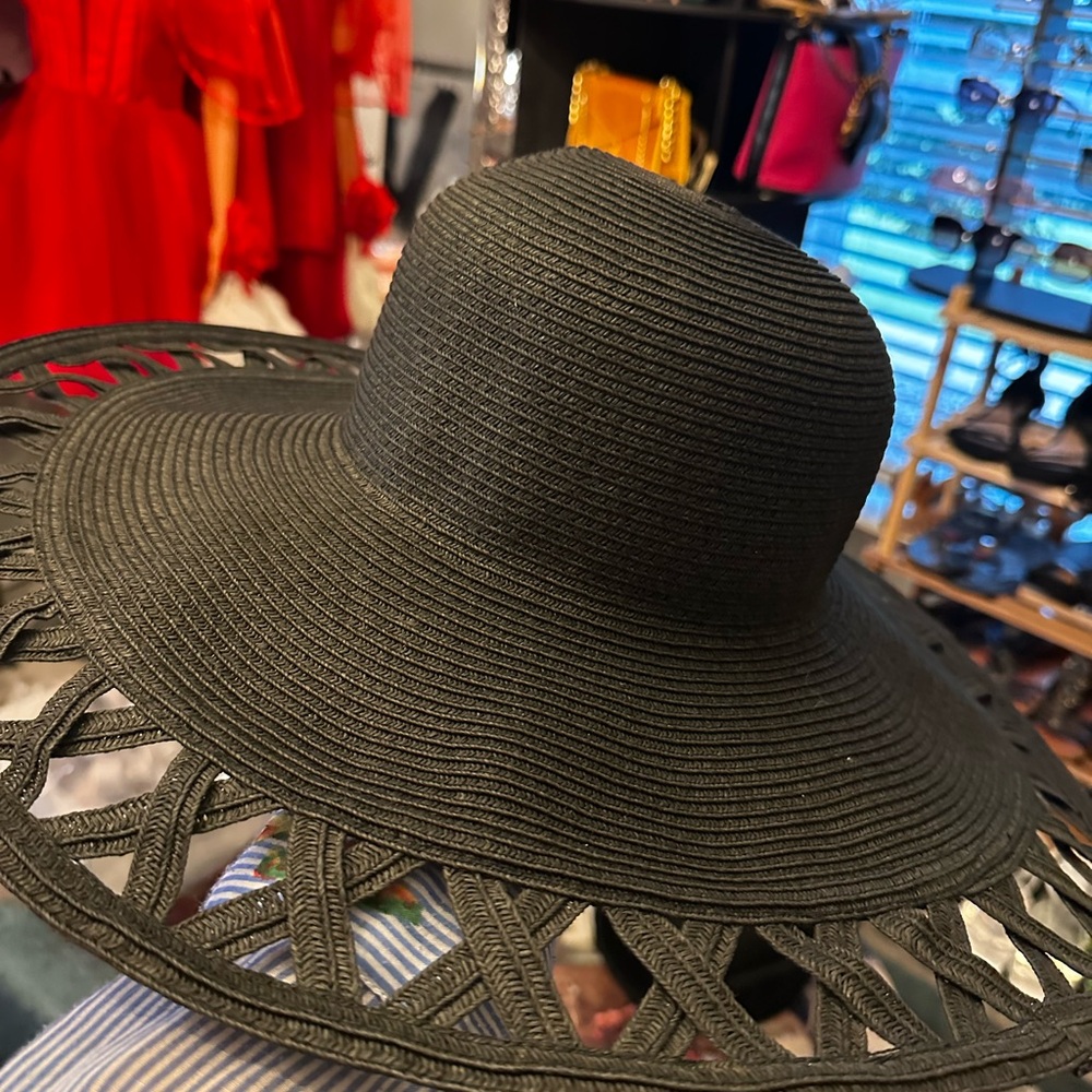 Elegant Black Wide-Brim Hat